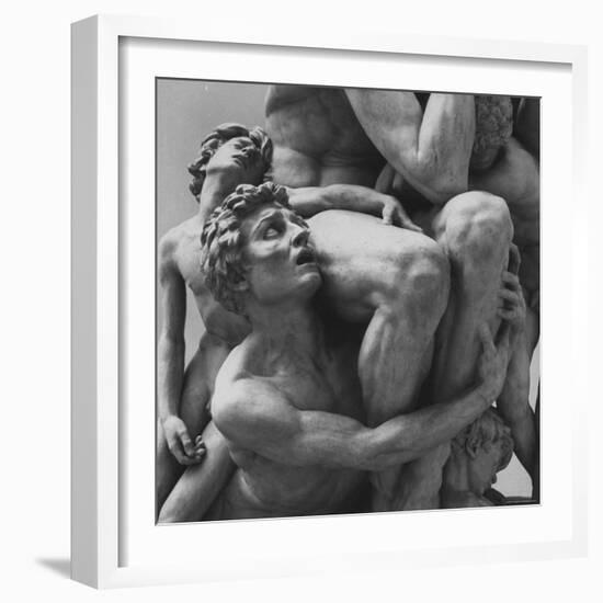 Detail Sculpture "Ugolino" by Jean Baptiste Carpeaux at Music Des Beaux Arts-Carlo Bavagnoli-Framed Photographic Print