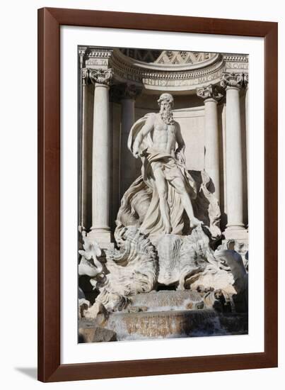 Detail Showing Arch of Triumph with Neptune from Trevi Fountain by Nicola Salvi and Niccolo Pannini-Godong-Framed Photographic Print