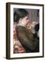 Detail Showing Profile of Woman from A Cup of Tea-Mary Cassatt-Framed Giclee Print