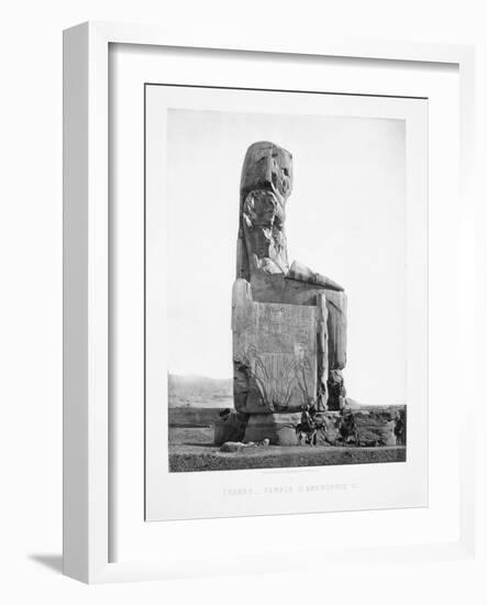 Detail Showing the Pharoah Amenhotep Iii Enthroned from the Colossi of Memnon at Luxor-null-Framed Photographic Print