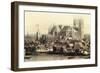 Detail View of London with the Thames-Canaletto-Framed Giclee Print