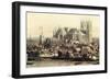 Detail View of London with the Thames-Canaletto-Framed Giclee Print