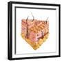 Detailed Cutaway Diagram of Human Skin-null-Framed Art Print