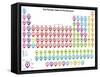 Detailed Periodic Table of Elements with Cool Color Pointer Shapes-Fazakas Mihaly-Framed Stretched Canvas