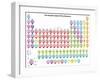 Detailed Periodic Table of Elements with Cool Color Pointer Shapes-Fazakas Mihaly-Framed Art Print