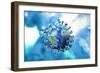 Detailed structure of the coronavirus with Earth map on it.-Leonello Calvetti-Framed Art Print