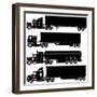 Detailed Trucks Silhouettes Set-Mechanik-Framed Premium Giclee Print