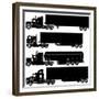 Detailed Trucks Silhouettes Set-Mechanik-Framed Premium Giclee Print