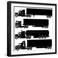 Detailed Trucks Silhouettes Set-Mechanik-Framed Premium Giclee Print