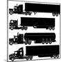 Detailed Trucks Silhouettes Set-Mechanik-Mounted Premium Giclee Print