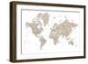 Detailed world map with cities, Abey-Rosana Laiz Garcia-Framed Giclee Print