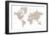 Detailed world map with cities, Abey-Rosana Laiz Garcia-Framed Giclee Print