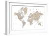 Detailed world map with cities, Abey-Rosana Laiz Garcia-Framed Giclee Print