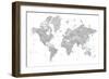 Detailed world map with cities, Jimmy-Rosana Laiz Garcia-Framed Giclee Print