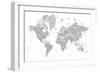 Detailed world map with cities, Jimmy-Rosana Laiz Garcia-Framed Giclee Print