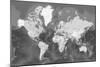 Detailed World Map with Cities, Patwin-Rosana Laiz Blursbyai-Mounted Giclee Print