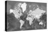 Detailed World Map with Cities, Patwin-Rosana Laiz Blursbyai-Stretched Canvas