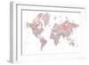 Detailed world map with cities, Piper-Rosana Laiz Garcia-Framed Giclee Print