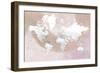 Detailed world map with cities Qawi-Rosana Laiz Garcia-Framed Giclee Print