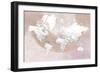 Detailed world map with cities Qawi-Rosana Laiz Garcia-Framed Giclee Print