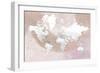 Detailed world map with cities Qawi-Rosana Laiz Garcia-Framed Giclee Print