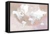 Detailed world map with cities Qawi-Rosana Laiz Garcia-Framed Stretched Canvas