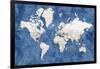 Detailed World Map with Cities, Sabeen-Rosana Laiz Blursbyai-Framed Giclee Print