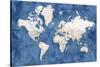 Detailed World Map with Cities, Sabeen-Rosana Laiz Blursbyai-Stretched Canvas