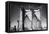 Details Brooklyn Bridge - Manhattan - New York - United States-Philippe Hugonnard-Framed Stretched Canvas