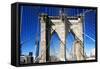 Details Brooklyn Bridge - Manhattan - New York - United States-Philippe Hugonnard-Framed Stretched Canvas