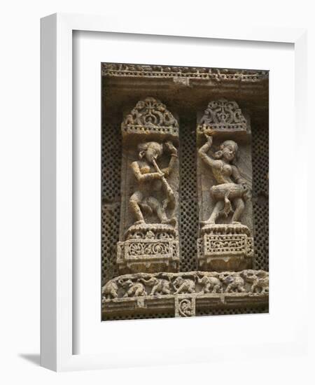 Details of Bas Relief of Orissa Dancers at Sun Temple, Konark, Orissa, India-Keren Su-Framed Photographic Print