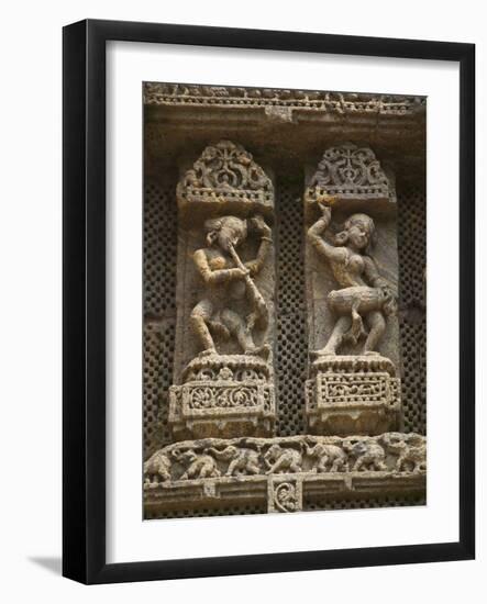 Details of Bas Relief of Orissa Dancers at Sun Temple, Konark, Orissa, India-Keren Su-Framed Photographic Print