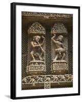 Details of Bas Relief of Orissa Dancers at Sun Temple, Konark, Orissa, India-Keren Su-Framed Photographic Print