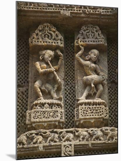 Details of Bas Relief of Orissa Dancers at Sun Temple, Konark, Orissa, India-Keren Su-Mounted Photographic Print