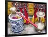 Details of family shrine, Denpasar, Bali, Indonesia, Southeast Asia, Asia-Melissa Kuhnell-Framed Photographic Print