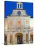 Details of Palazzo Vescovile, Baroque Piazza del Duomo, Lecce, Puglia, Italy-Walter Bibikow-Stretched Canvas