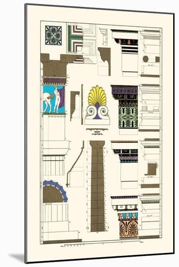 Details of Parthenon, Polychrome-J. Buhlmann-Mounted Art Print