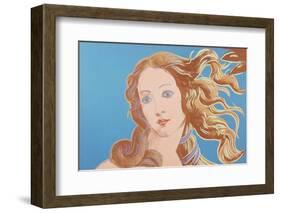 Details of Renaissance Paintings (Sandro Botticelli, Birth of Venus, 1482), 1984 (blue)-Andy Warhol-Framed Art Print