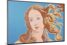 Details of Renaissance Paintings (Sandro Botticelli, Birth of Venus, 1482), 1984 (blue)-Andy Warhol-Mounted Art Print