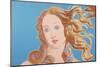 Details of Renaissance Paintings (Sandro Botticelli, Birth of Venus, 1482), 1984 (blue)-Andy Warhol-Mounted Art Print