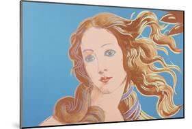 Details of Renaissance Paintings (Sandro Botticelli, Birth of Venus, 1482), 1984 (blue)-Andy Warhol-Mounted Art Print