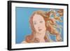 Details of Renaissance Paintings (Sandro Botticelli, Birth of Venus, 1482), 1984 (blue)-Andy Warhol-Framed Art Print