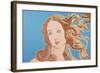 Details of Renaissance Paintings (Sandro Botticelli, Birth of Venus, 1482), 1984 (blue)-Andy Warhol-Framed Art Print