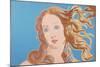 Details of Renaissance Paintings (Sandro Botticelli, Birth of Venus, 1482), 1984 (blue)-Andy Warhol-Mounted Art Print