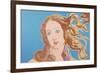 Details of Renaissance Paintings (Sandro Botticelli, Birth of Venus, 1482), 1984 (blue)-Andy Warhol-Framed Art Print