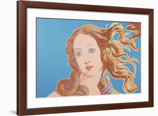 Details of Renaissance Paintings (Sandro Botticelli, Birth of Venus, 1482), 1984 (blue)-Andy Warhol-Framed Giclee Print