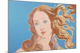 Details of Renaissance Paintings (Sandro Botticelli, Birth of Venus, 1482), 1984 (blue)-Andy Warhol-Mounted Giclee Print