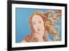 Details of Renaissance Paintings (Sandro Botticelli, Birth of Venus, 1482), 1984 (blue)-Andy Warhol-Framed Giclee Print