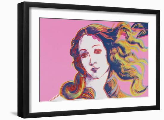 Details of Renaissance Paintings (Sandro Botticelli, Birth of Venus, 1482), 1984 (pink)-Andy Warhol-Framed Art Print