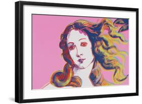 Details of Renaissance Paintings (Sandro Botticelli, Birth of Venus, 1482), 1984 (pink)-Andy Warhol-Framed Art Print